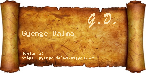 Gyenge Dalma névjegykártya